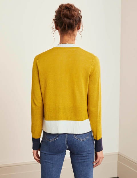 Cardigan Huntingdon en lin - Soleil toscan Cardigan Huntingdon en lin - Soleil toscan