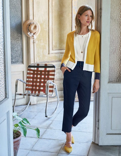 Cardigan Huntingdon en lin - Soleil toscan Cardigan Huntingdon en lin - Soleil toscan