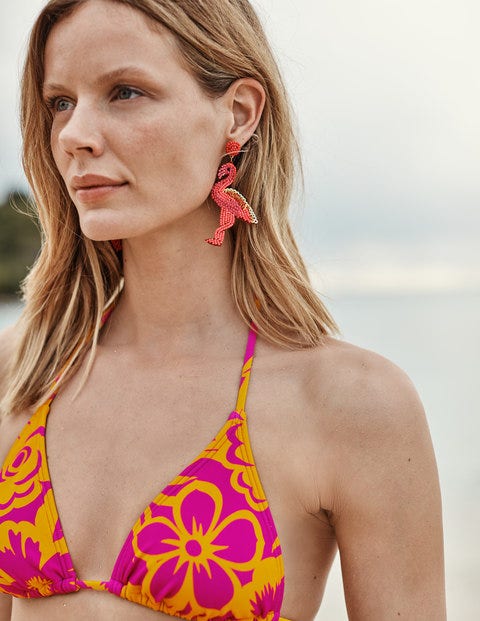 String Bikini Top - Pop Pansy, Tropical Bloom String Bikini Top - Pop Pansy, Tropical Bloom