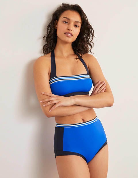 Santorini High Bikini Bottoms - Bold Blue Colourblock Santorini High Bikini Bottoms - Bold Blue Colourblock