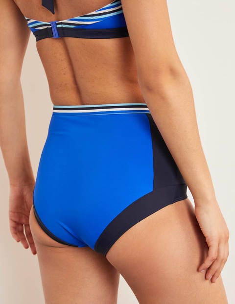Santorini High Bikini Bottoms - Bold Blue Colourblock Santorini High Bikini Bottoms - Bold Blue Colourblock