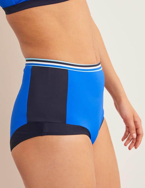 Santorini High Bikini Bottoms - Bold Blue Colourblock Santorini High Bikini Bottoms - Bold Blue Colourblock