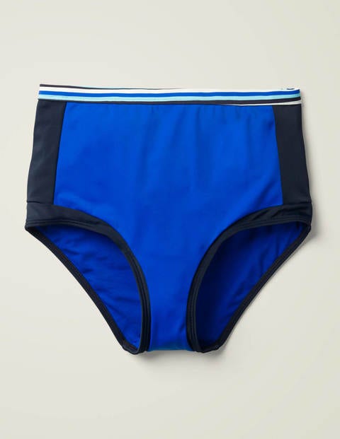 Santorini High Bikini Bottoms - Bold Blue Colourblock Santorini High Bikini Bottoms - Bold Blue Colourblock