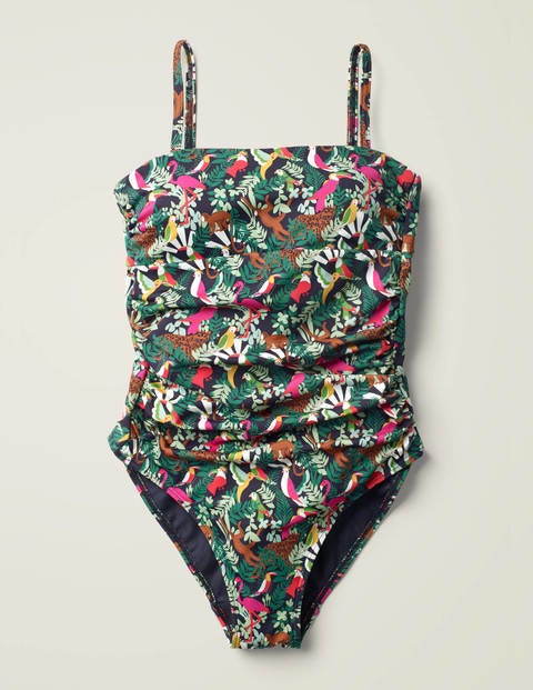 Andros Tie Detail Swimsuit - Navy, Bird Festival Andros Tie Detail Swimsuit - Navy, Bird Festival