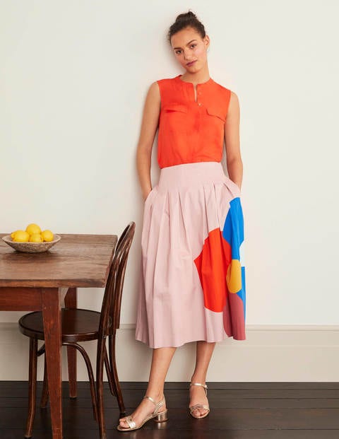 Theodora Pleated Skirt - Milkshake, Pop Petal Theodora Pleated Skirt - Milkshake, Pop Petal