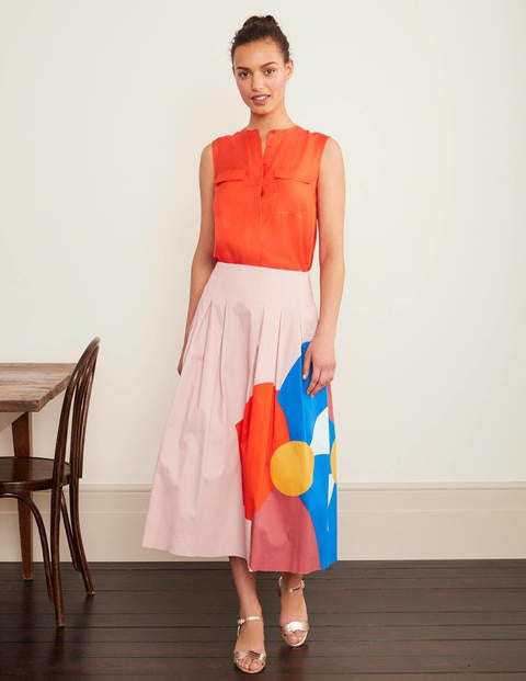 Theodora Pleated Skirt - Milkshake, Pop Petal Theodora Pleated Skirt - Milkshake, Pop Petal