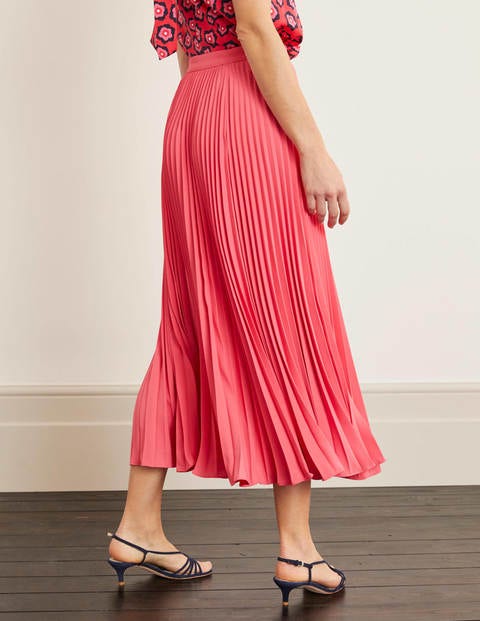 Kristen Pleated Skirt - Bright Camellia Kristen Pleated Skirt - Bright Camellia