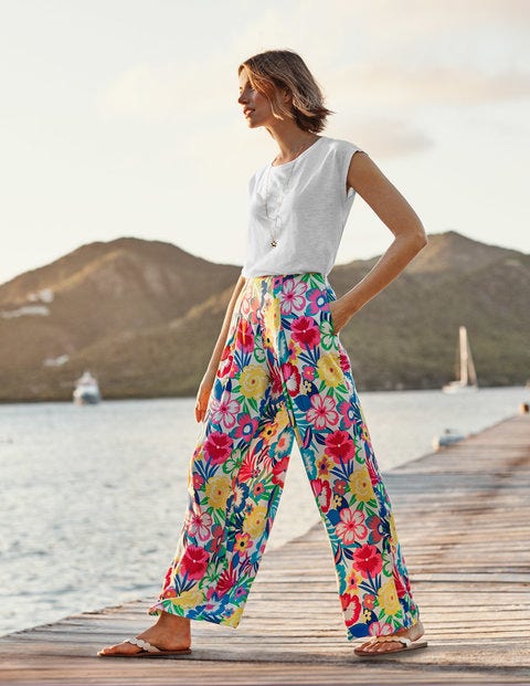 wide leg summer trousers uk