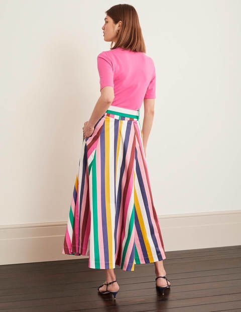 Brooke Belted Skirt - Blue and Formica Stripe Brooke Belted Skirt - Blue and Formica Stripe