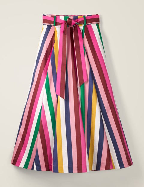 Brooke Belted Skirt - Blue and Formica Stripe Brooke Belted Skirt - Blue and Formica Stripe