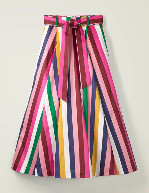 Brooke Belted Skirt - Blue and Formica Stripe Brooke Belted Skirt - Blue and Formica Stripe