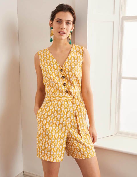vince camuto floral detail chiffon jumpsuit