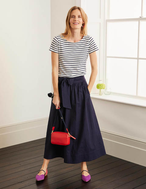 Demelza Midi Skirt - Navy Demelza Midi Skirt - Navy