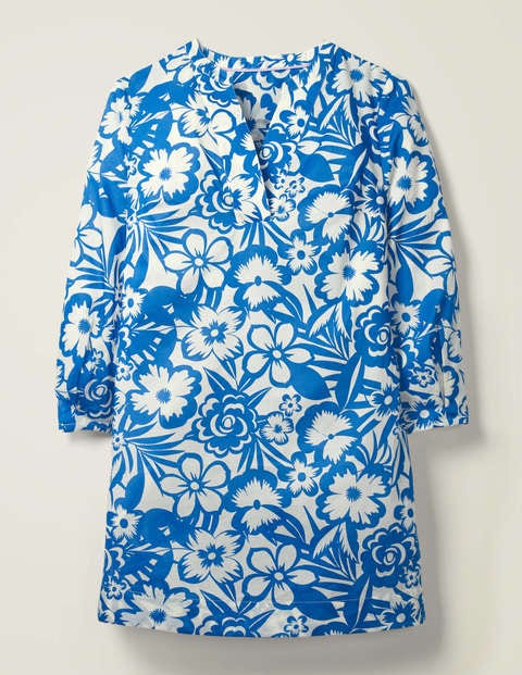 Roberta Kaftan - Bold Blue, Tropical Bloom Mono Roberta Kaftan - Bold Blue, Tropical Bloom Mono