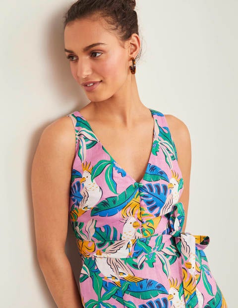 Livia Linen Maxi Dress - Lupin, Parakeet Palm Livia Linen Maxi Dress - Lupin, Parakeet Palm