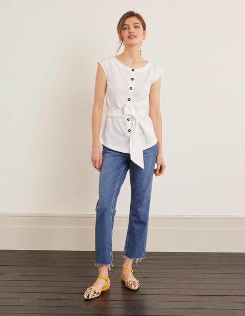 Cassidy Linen Top - White Cassidy Linen Top - White