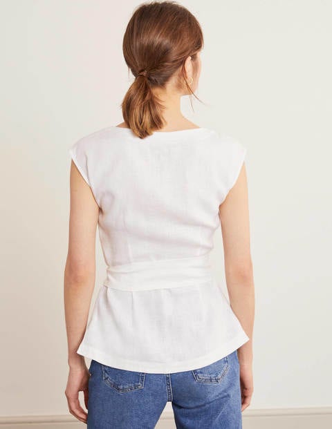 Cassidy Linen Top - White Cassidy Linen Top - White