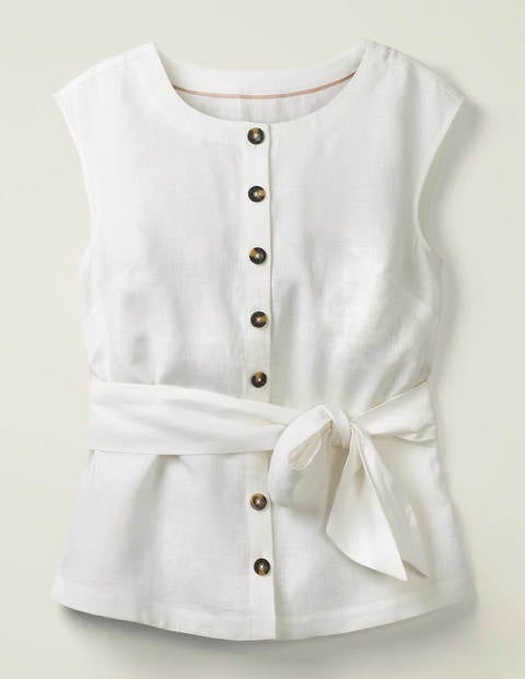 Cassidy Linen Top - White Cassidy Linen Top - White