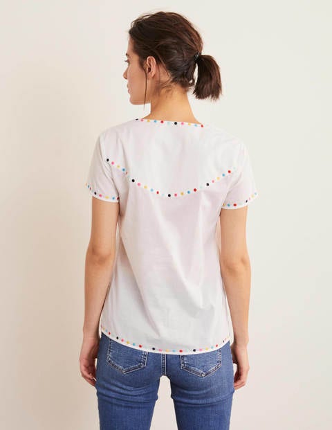 Top Leandra brodé - Blanc Top Leandra brodé - Blanc