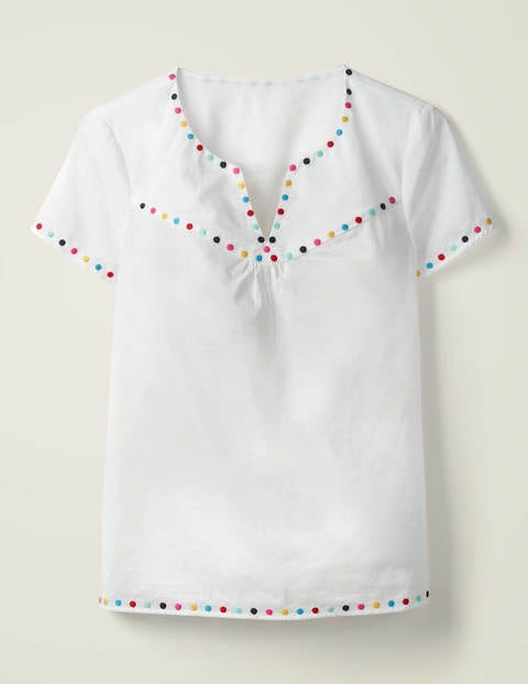 Top Leandra brodé - Blanc Top Leandra brodé - Blanc