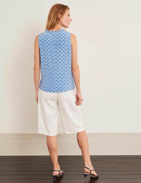 Christabel Top - Bold Blue, Deco Palm Christabel Top - Bold Blue, Deco Palm