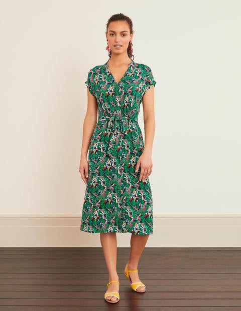 Nicola Midi Dress - Eden, Birds Festival Nicola Midi Dress - Eden, Birds Festival