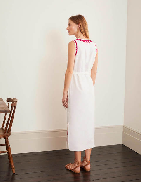 Cora Embroidered Midi Dress - White Cora Embroidered Midi Dress - White