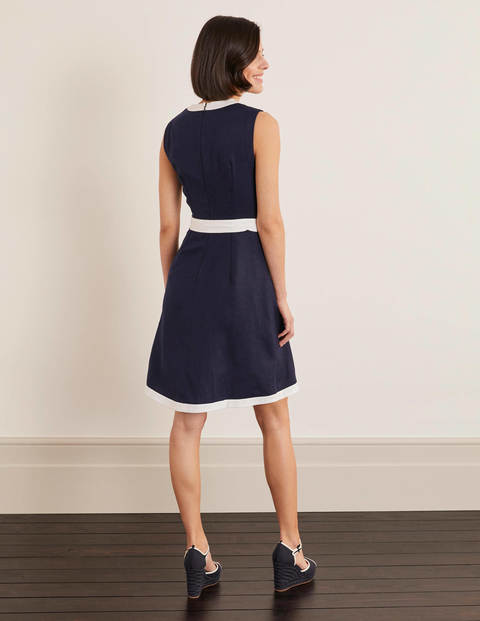 Josie Kleid mit Gürtel - Navy Josie Kleid mit Gürtel - Navy