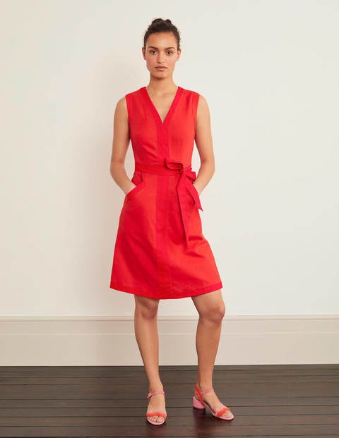 Josie Belted Dress - Post Box Red Josie Belted Dress - Post Box Red