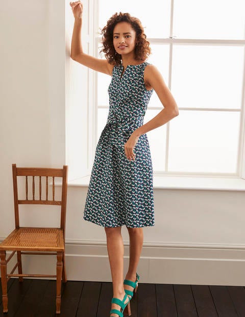 Mischa Belted Dress - Navy, Daisy Petals Mischa Belted Dress - Navy, Daisy Petals