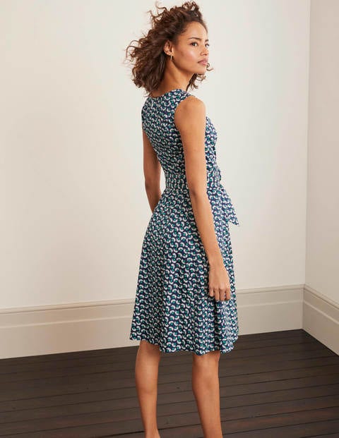 Mischa Belted Dress - Navy, Daisy Petals Mischa Belted Dress - Navy, Daisy Petals