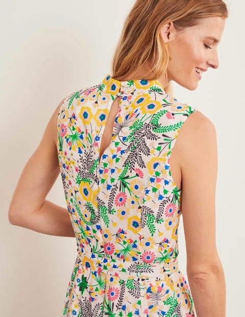 Zada Midikleid - Naturweiß, Feldblumen Zada Midikleid - Naturweiß, Feldblumen