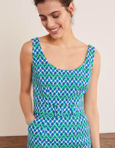 May Textured Dress - Rich Emerald, Deco Fan May Textured Dress - Rich Emerald, Deco Fan