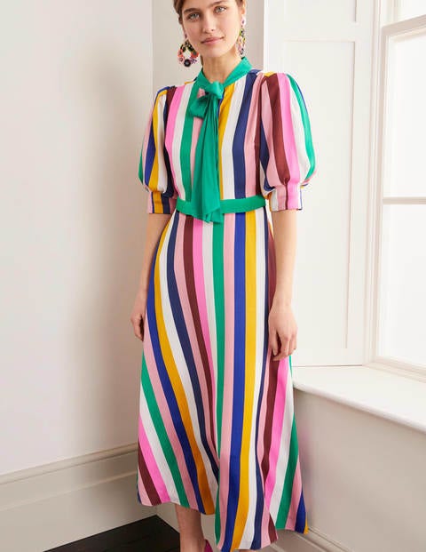 Robe midi Mila - Bleu décadent et formica Robe midi Mila - Bleu décadent et formica