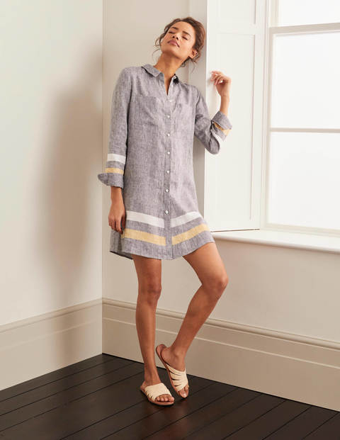Lisbon Linen Tunic - Navy Lisbon Linen Tunic - Navy