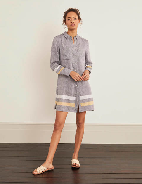 Lisbon Linen Tunic - Navy Lisbon Linen Tunic - Navy