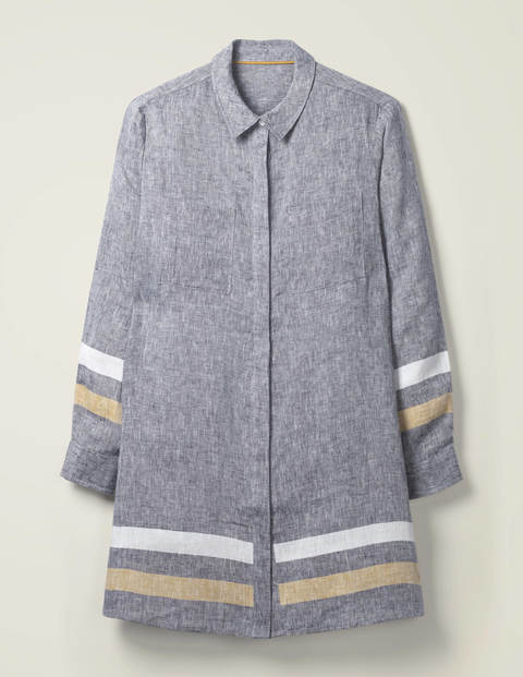 Lisbon Linen Tunic - Navy Lisbon Linen Tunic - Navy
