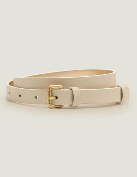 Skinny Buckle Belt - Ivory Skinny Buckle Belt - Ivory