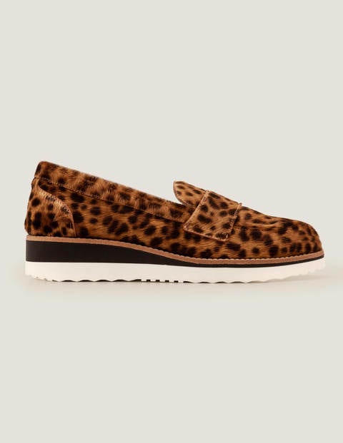 Elizabeth Platform Loafers - Tan Leopard Elizabeth Platform Loafers - Tan Leopard