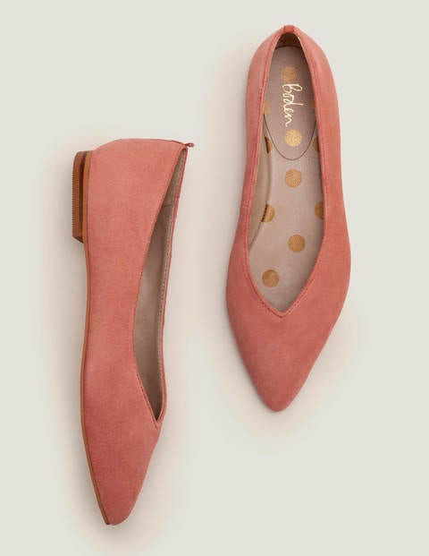 Julia Pointed Flats - Dark Chalky Pink Julia Pointed Flats - Dark Chalky Pink