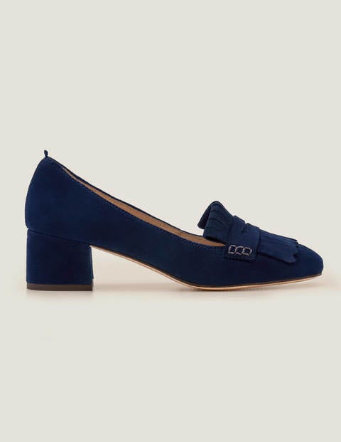 Victoria Loafer Mit Mittelhohem Absatz - Navy Victoria Loafer Mit Mittelhohem Absatz - Navy