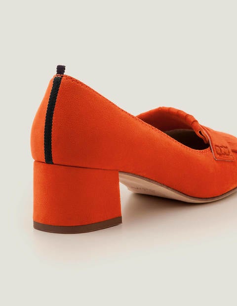 Mocassins à talons mi-hauts Victoria - Orange crépuscule Mocassins à talons mi-hauts Victoria - Orange crépuscule
