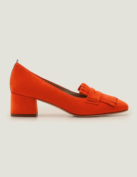 Mocassins à talons mi-hauts Victoria - Orange crépuscule Mocassins à talons mi-hauts Victoria - Orange crépuscule