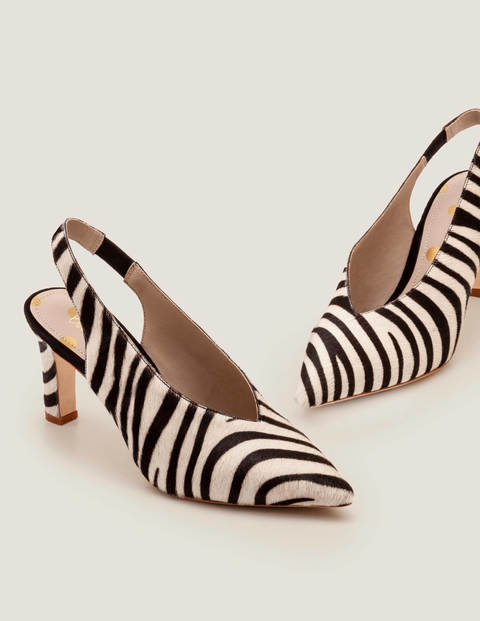 Lydia Slingback Heels - Zebra | Boden UK