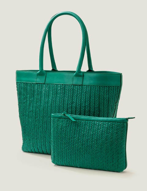 Titania Woven Tote Bag - Forest Green Titania Woven Tote Bag - Forest Green