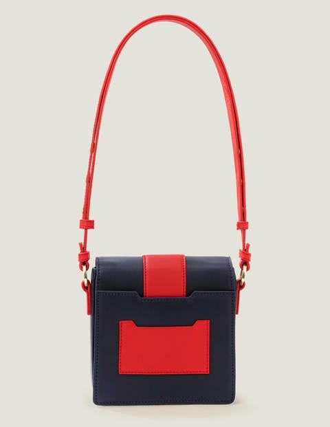 Miranda Satchel Bag - Navy/Post Box Red Miranda Satchel Bag - Navy/Post Box Red