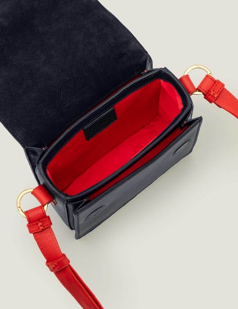 Miranda Satchel Bag - Navy/Post Box Red Miranda Satchel Bag - Navy/Post Box Red