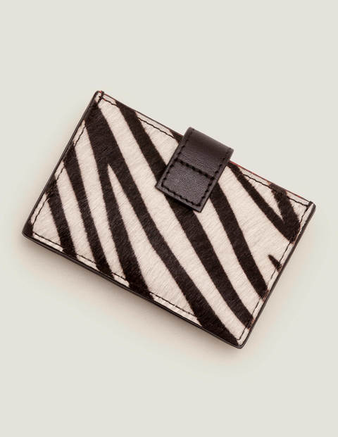 Leather Card Holder - Zebra/Black Leather Card Holder - Zebra/Black