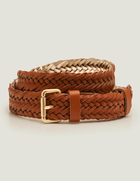 Woven Leather Belt - Tan Woven Leather Belt - Tan