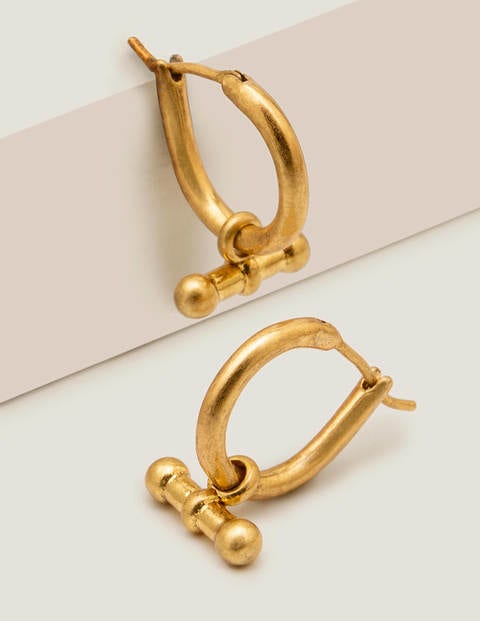 Bar Hoops - Gold Metallic Bar Hoops - Gold Metallic